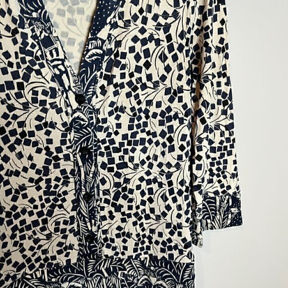 Diane Von Furstenberg silk patterned shift dress - Picture 3 of 5
